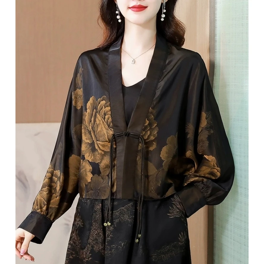 鎏金岁月 双面双穿设计师新款气质百搭外套6095