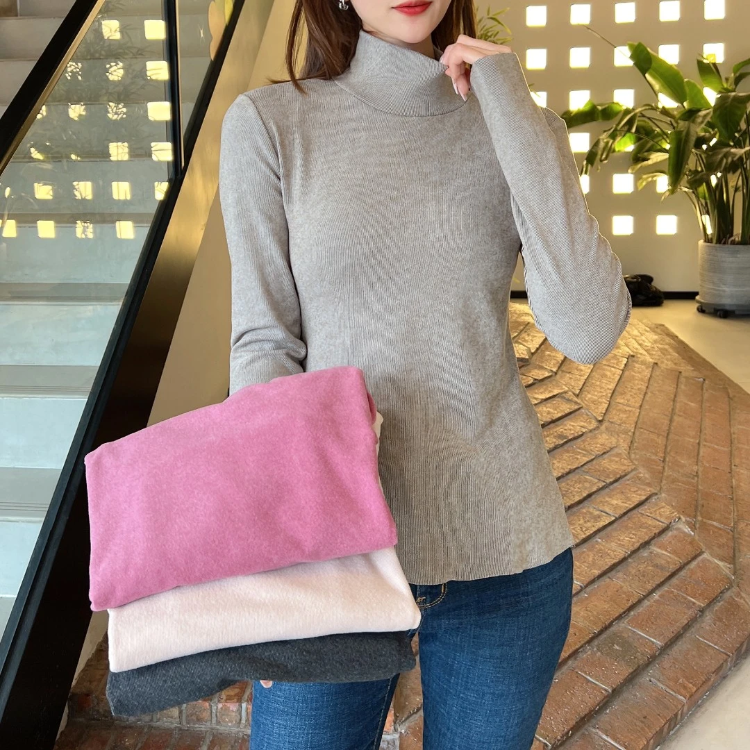 线下289！净版高领！女士双面德绒卫衣柔软高领打底衫MZK