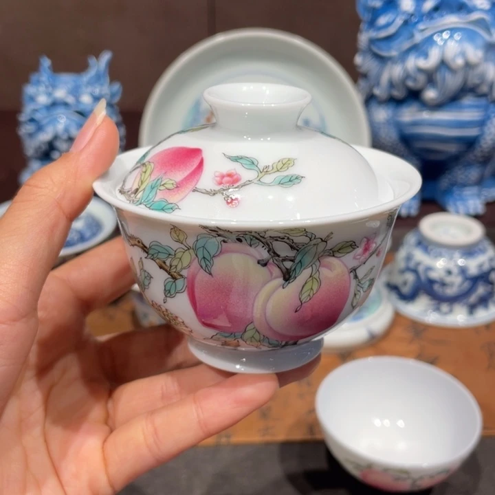 瓷片手工手绘陶瓷茶具