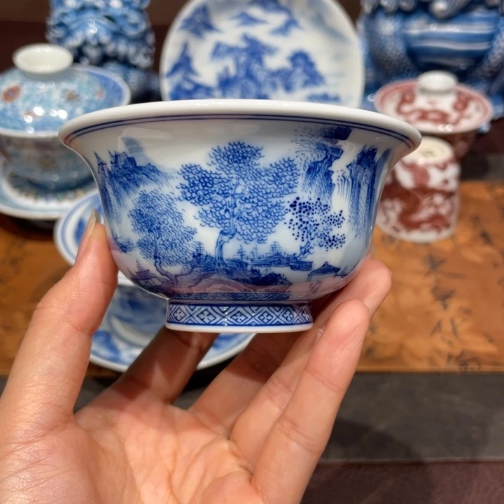 瓷片手工手绘陶瓷茶具