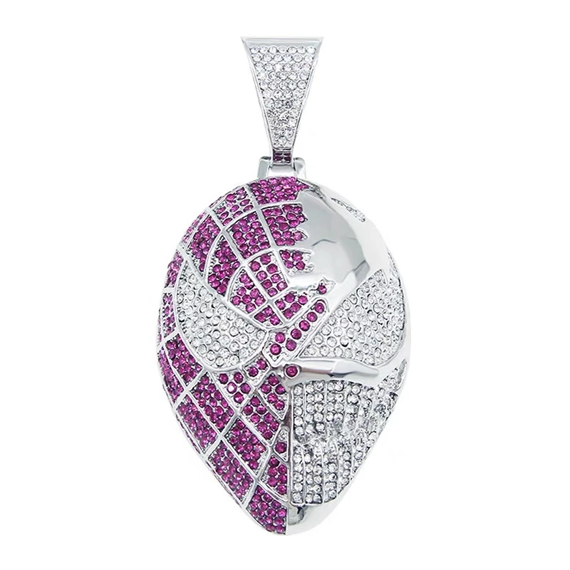 合金吊坠 29号粉色一钻吊坠女王镶嵌坠链