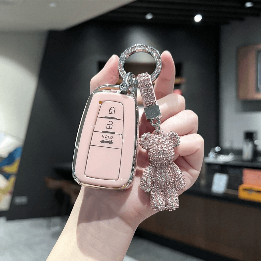 适用丰田凯美瑞钥匙套亚洲龙汉兰达RAV4荣放卡罗拉雷凌CHR包壳扣