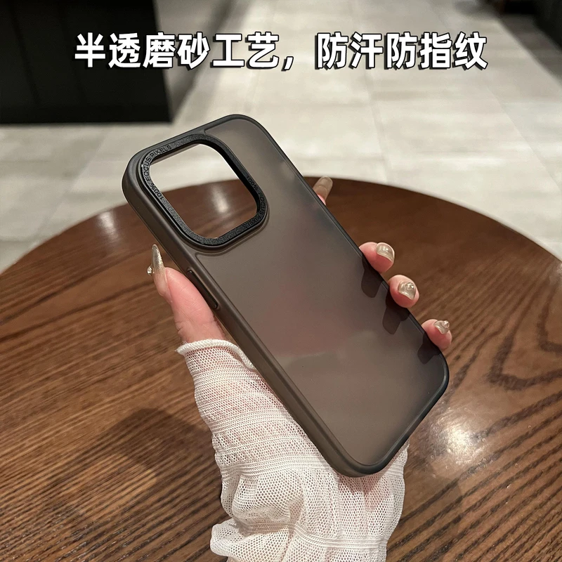 半透明磨砂石墨黑色适用小米13手机壳13pro大孔不包镜头亚克力肤