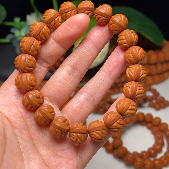 桃核手串13精工野生凤羽