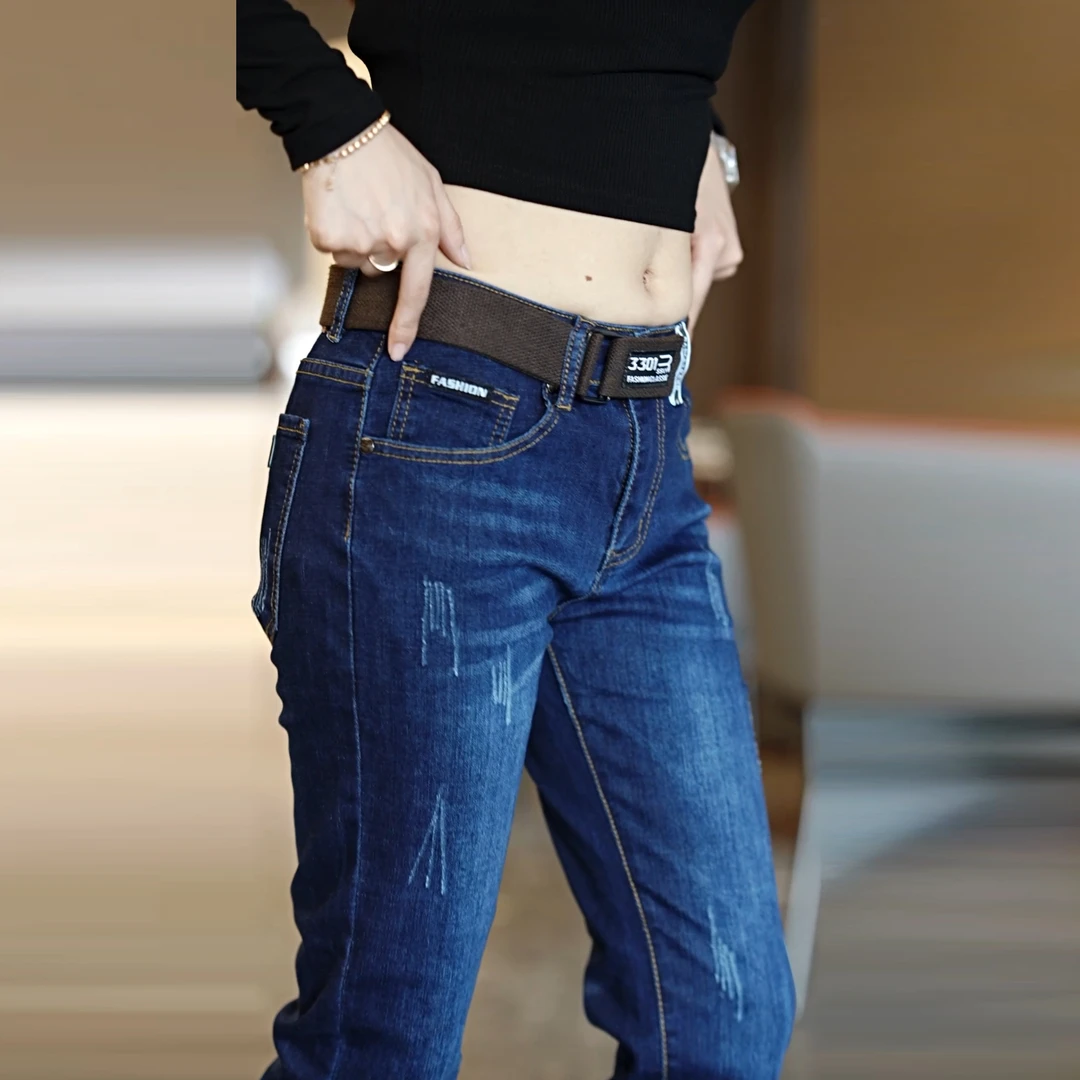 男士牛仔裤男款爆款2025新款修身小直筒秋冬款广州新塘牛仔裤男