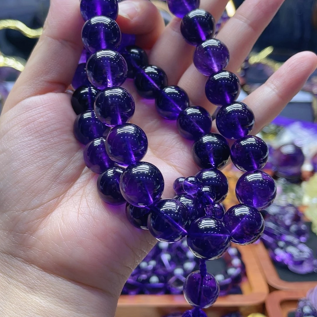 紫晶手链未镶嵌紫水晶手持