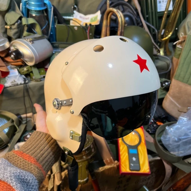 正品老货飞盔滑雪盔骑行裤全新库存米白色