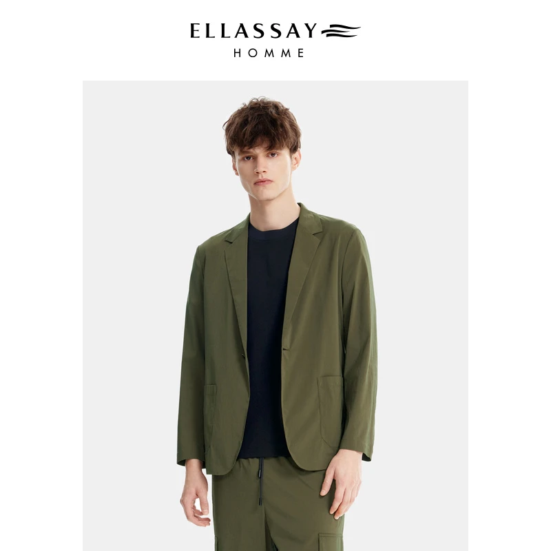 ELLASSAY歌力思男装机能轻量感真丝混纺轻薄西装外套EME343T01600