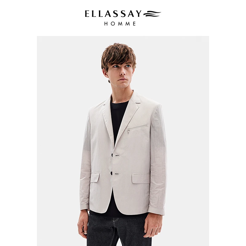 ELLASSAY歌力思男装夏款轻量化防泼水通勤休闲西服EME353T00300
