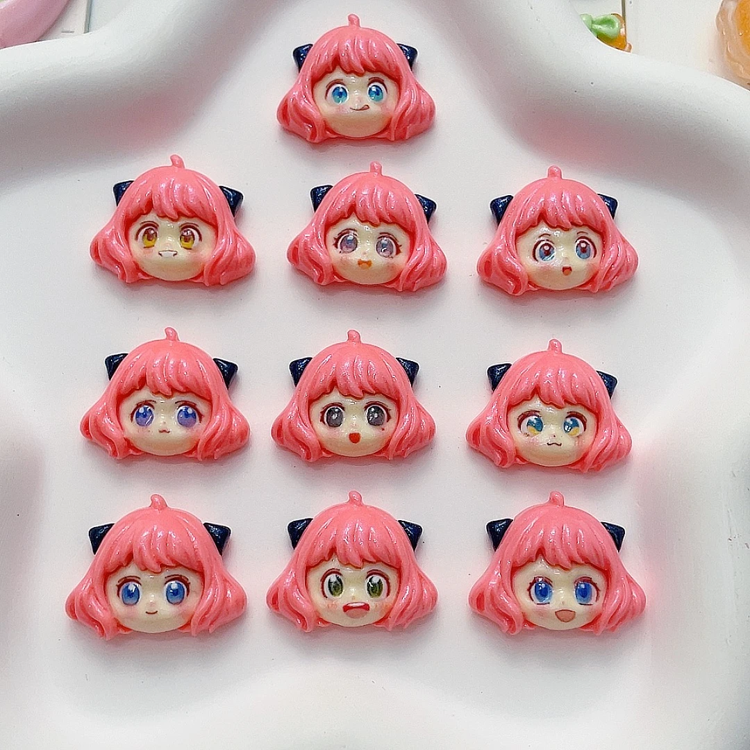 A200#想念阿尼亚 手工diy树脂发夹发饰发绳奶油胶冰箱贴配件DIY