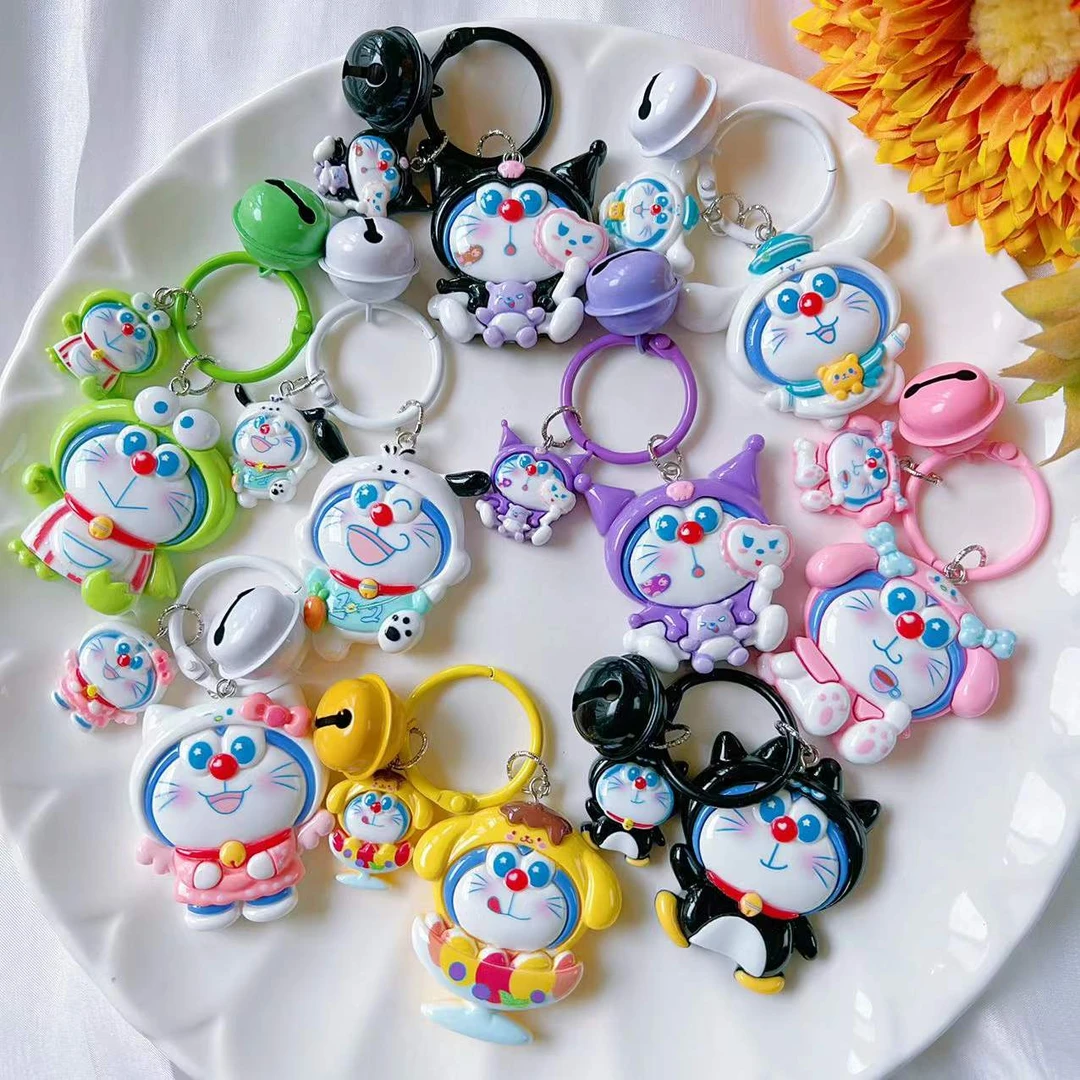 哆啦A梦可爱卡通钥匙扣包包挂件三丽鸥闺蜜情侣挂饰手工手机链
