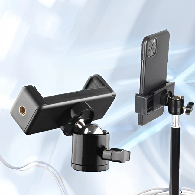 直播配件手机夹手机支架通用360度旋转夹头横拍竖拍俯拍单机