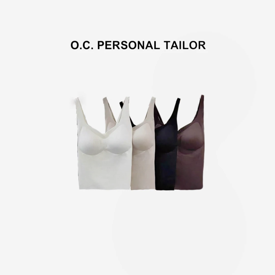oc精选 25AW 秋冬必备多色蛋白亲肤内穿带胸垫背心 0349