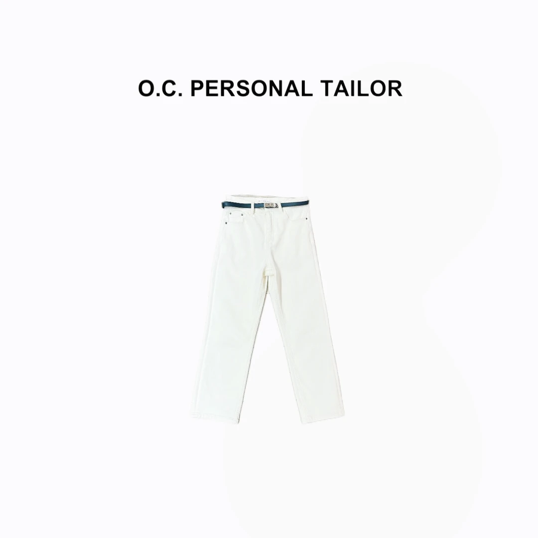 oc精选 24ss 【云雾白】简约窄版高腰加绒九分烟管裤 0441