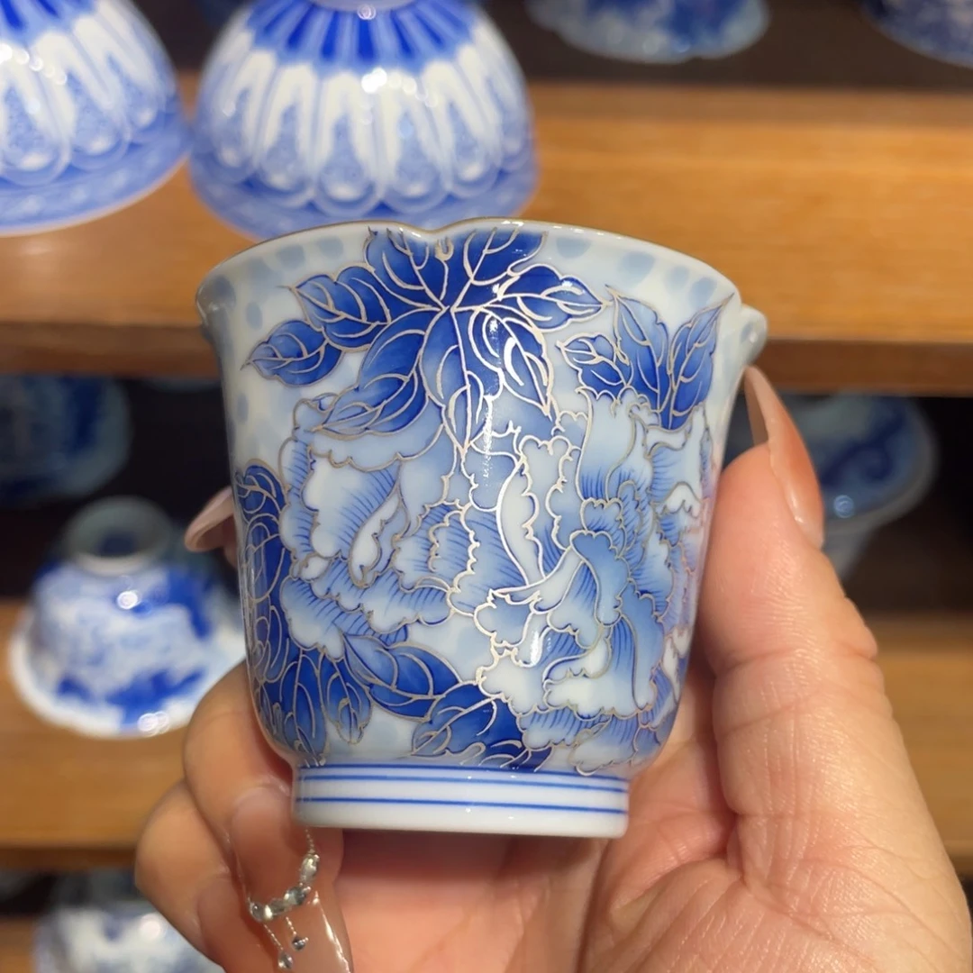【闪购商品】描银牡丹杯。。。。