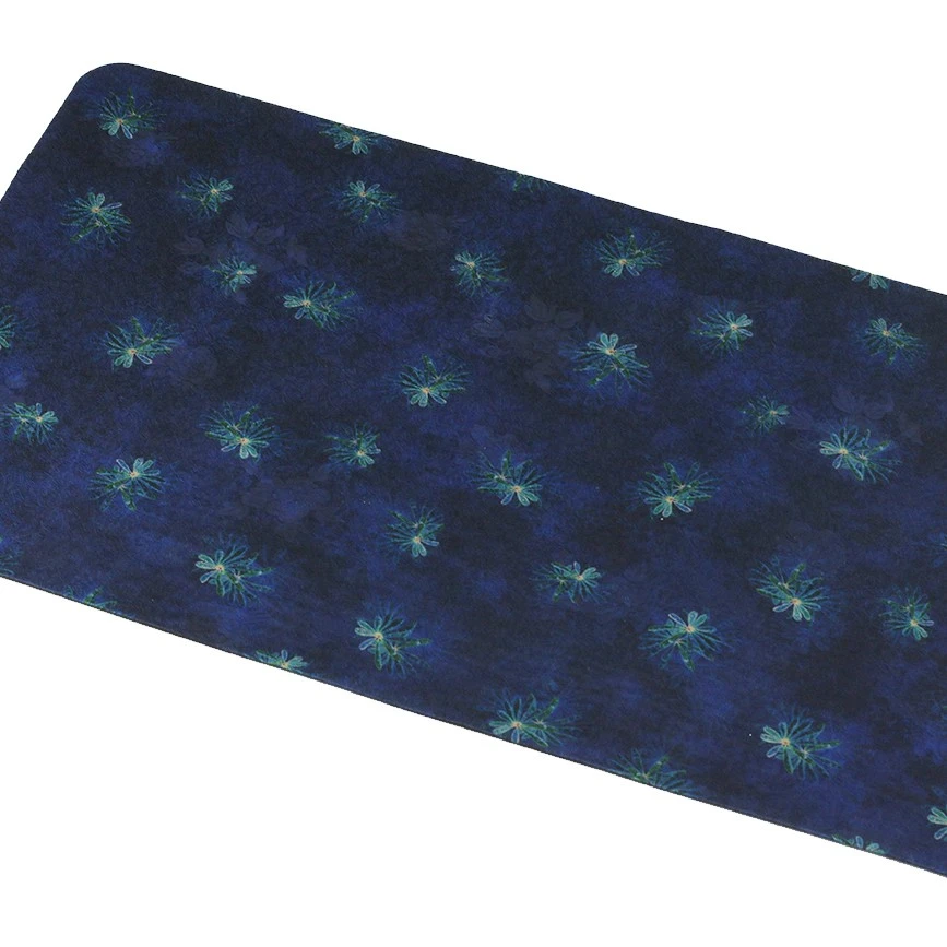 慢蓝 蓝色小雏菊 香云纱茶席68*38高档茶席防水