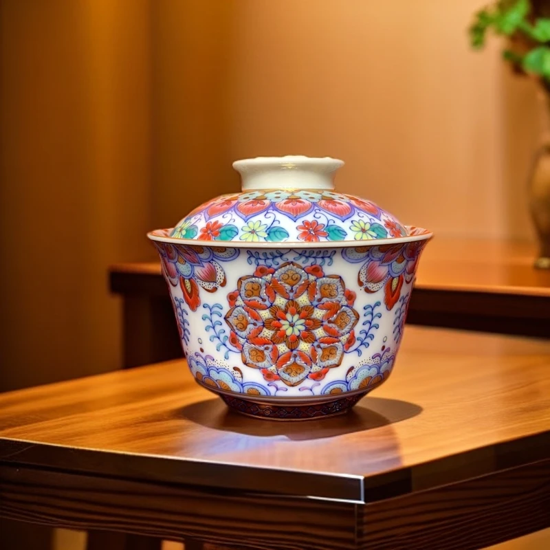 冉月观隐万境生辉盖碗一个