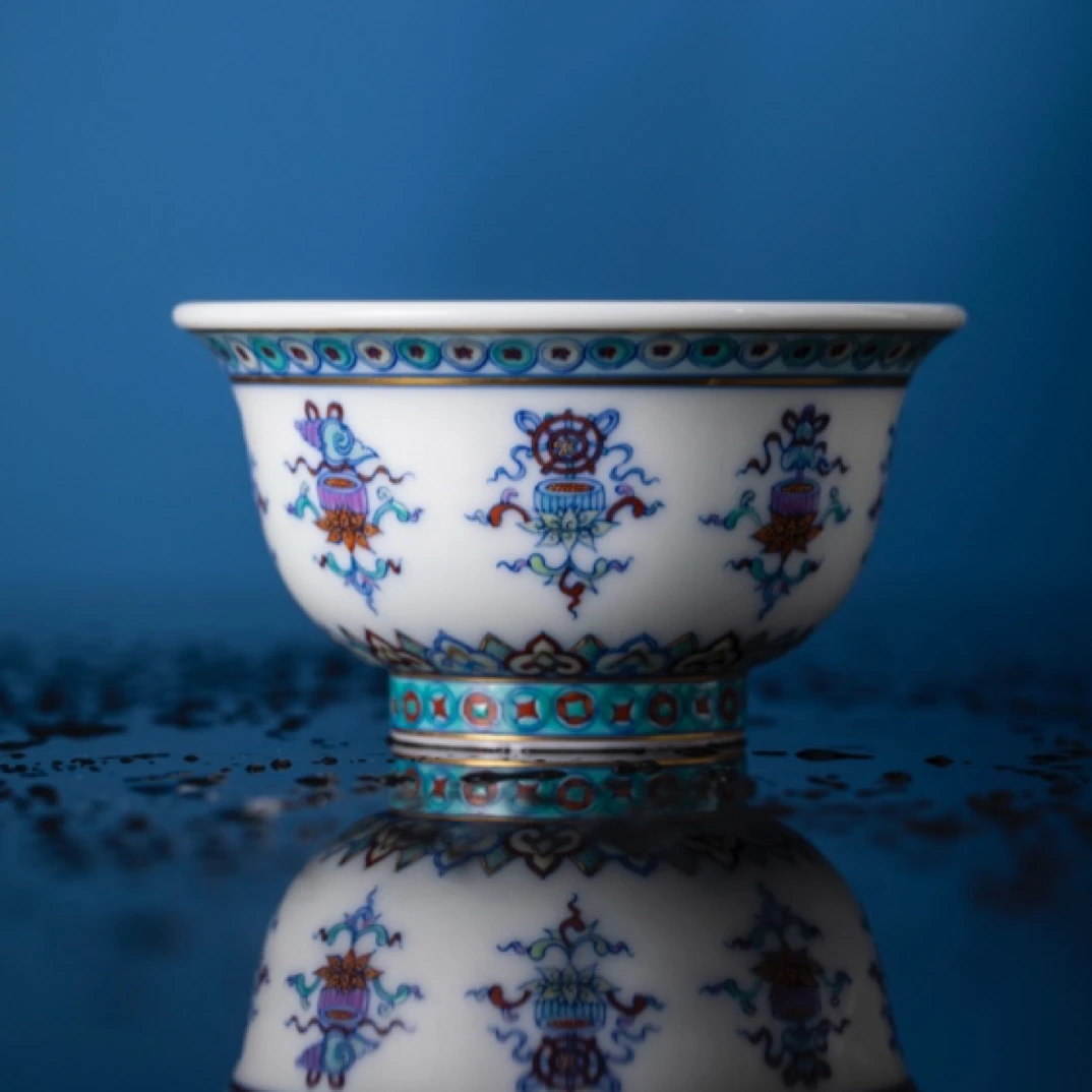 冉月观隐八宝压手杯