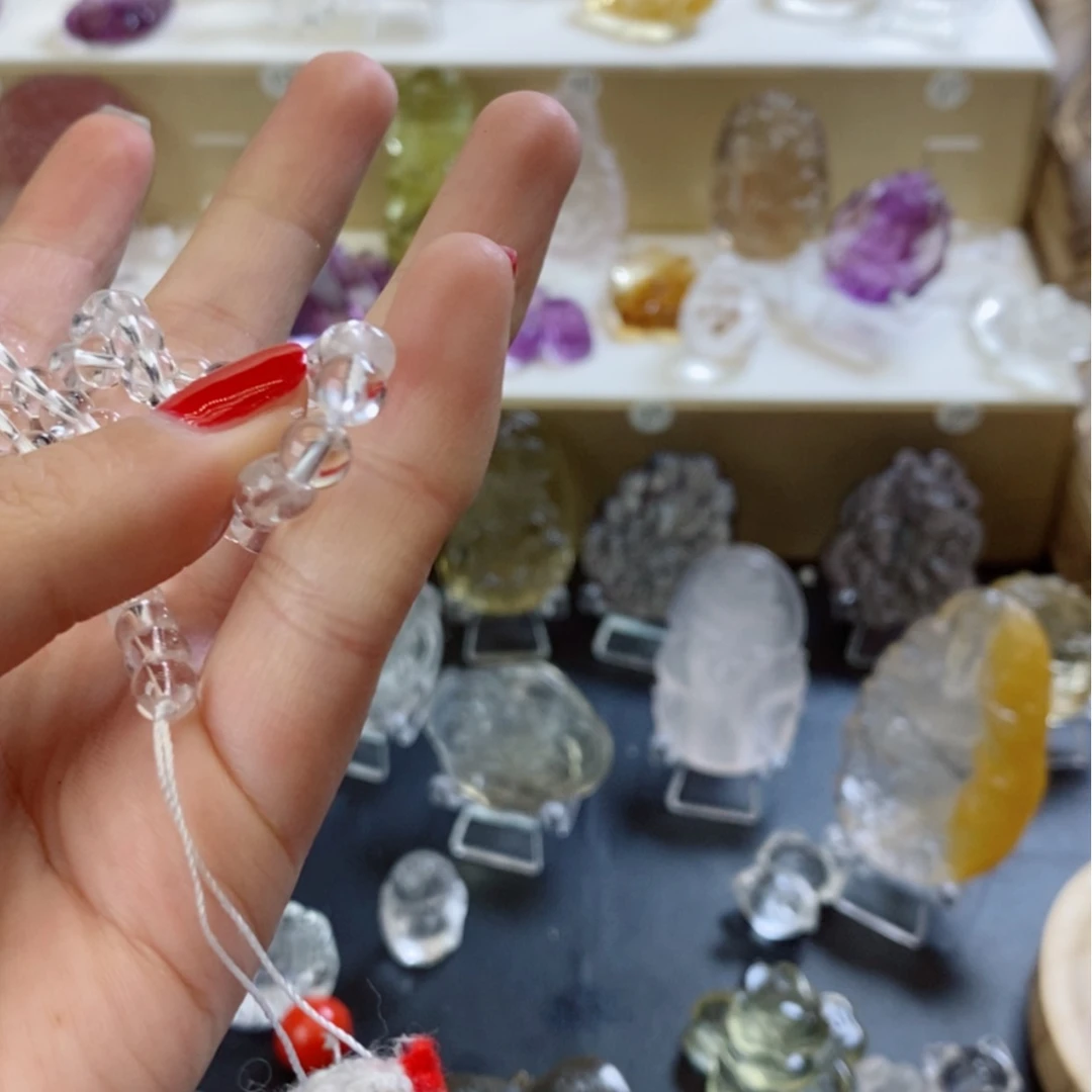 【闪购商品】水晶颈饰未镶嵌坤*白水链穿50长