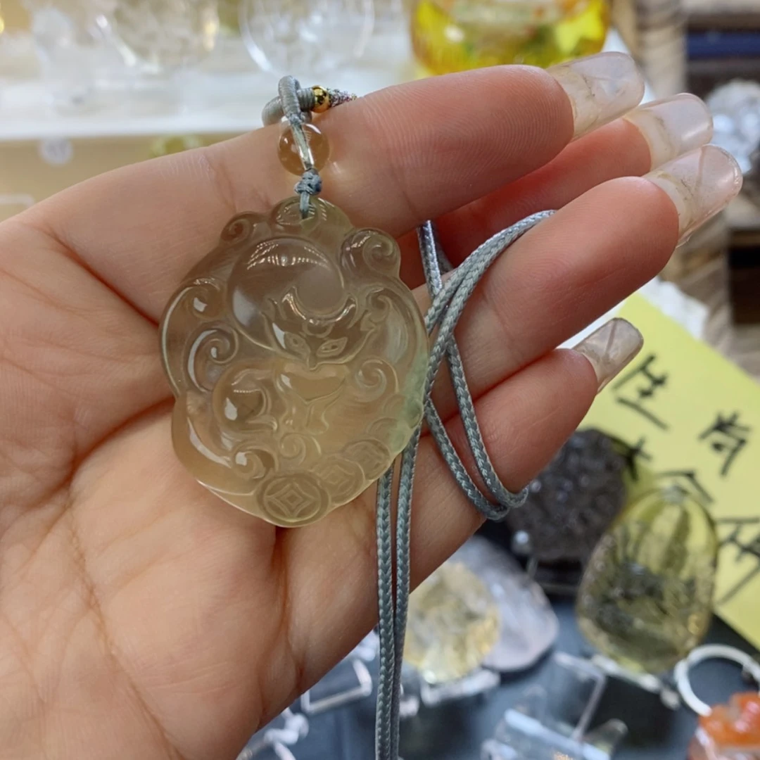 【闪购商品】水晶颈饰未镶嵌欧****乐黄水金币狐➕多送一个绳