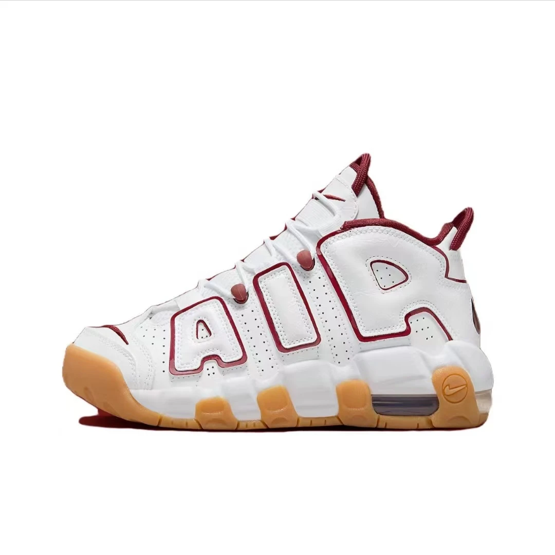 Nike Air More Uptempo GS 白红皮蓬高帮复古篮球鞋 FJ2846-100