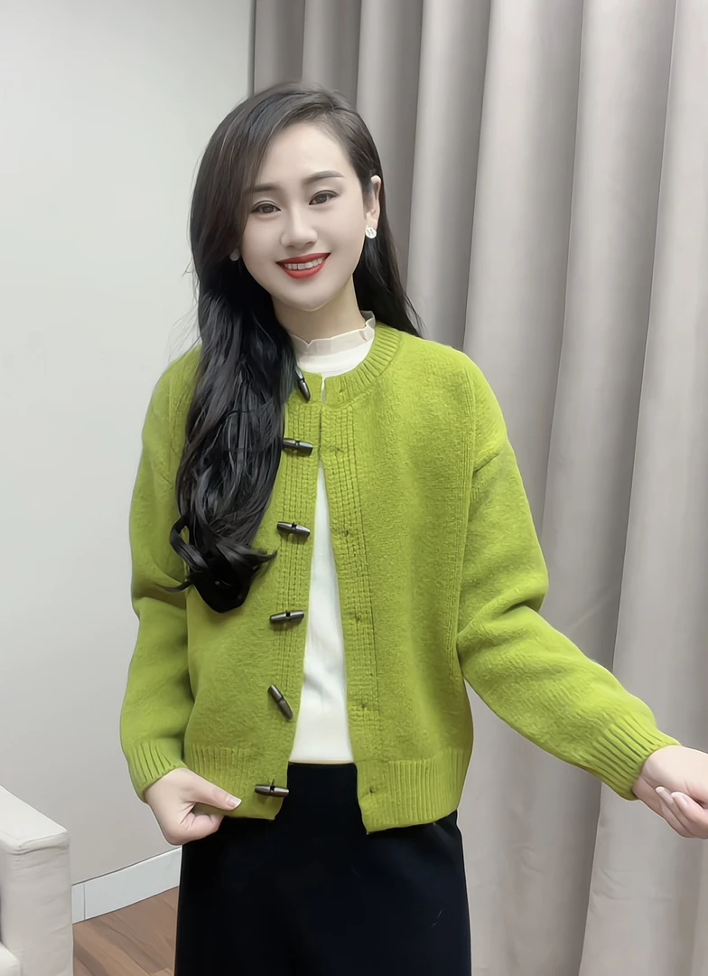 秋冬新款百搭显瘦减龄加厚针织毛衣外套 118款