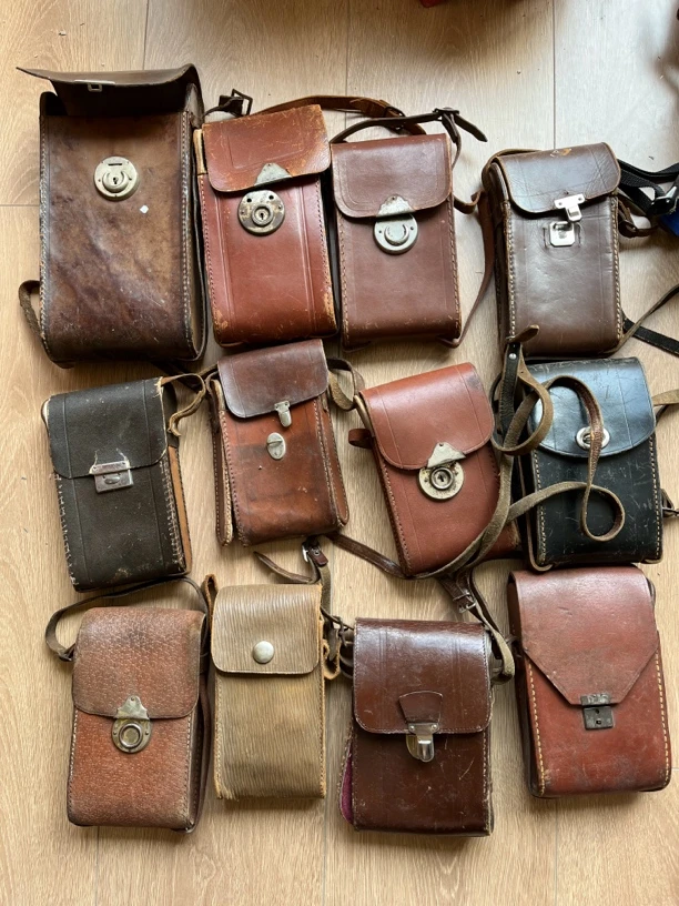 手工皮包，老皮腔相机包，12个