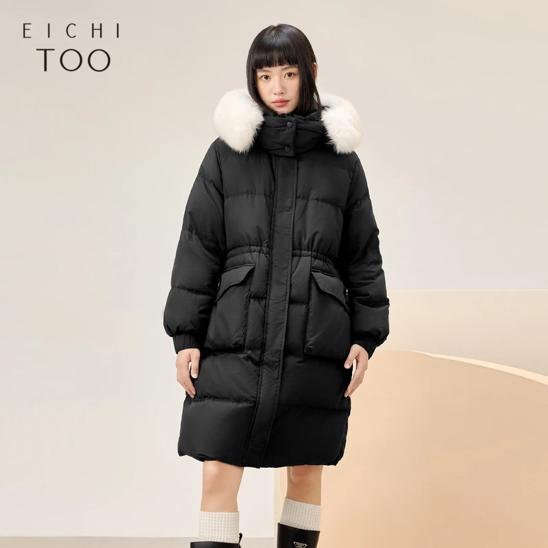 【重百优选】爱居兔休闲时尚中长款连帽羽绒服EWRAJ4P746A
