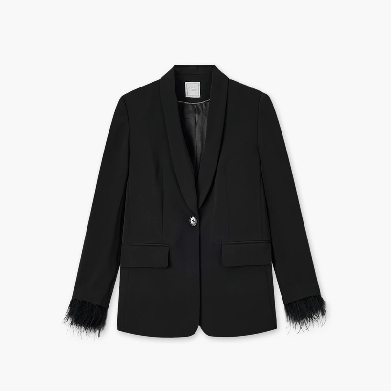 A爱居兔新款复古高级职场风西服外套EWXSJ3P002A