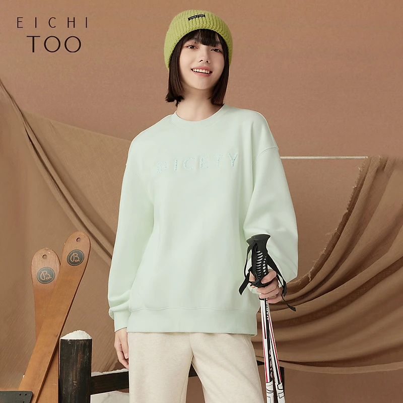 A爱居兔女装立体绣花时尚保暖加绒卫衣ENZWJ4N006A