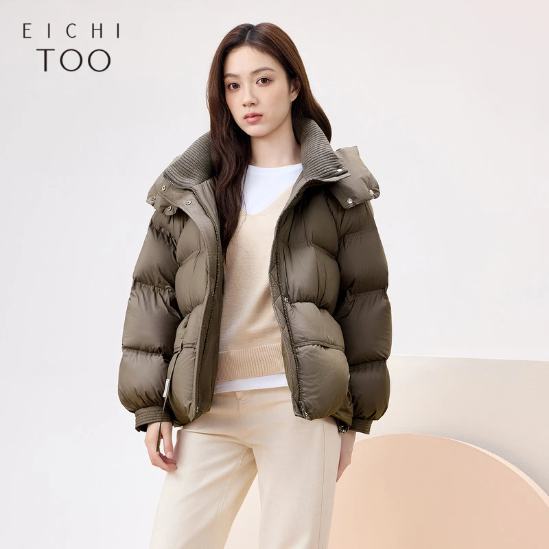 【晚晚专属】爱居兔女2024年冬季设计感泡芙款羽绒外套EWRAJ4P053A