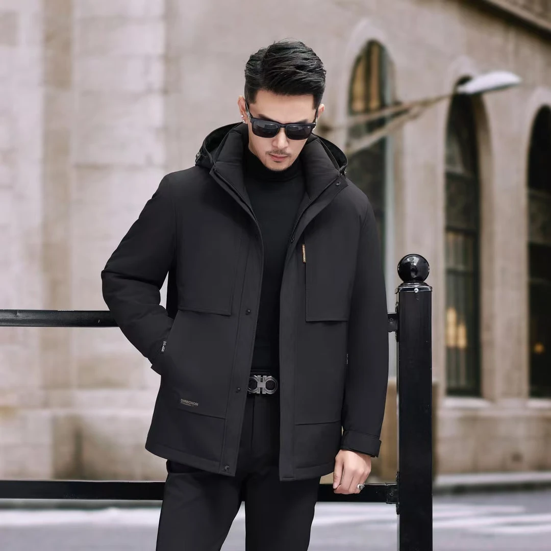 1988 STUDIO•男士高端可脱卸内胆帽子羽绒服120389897