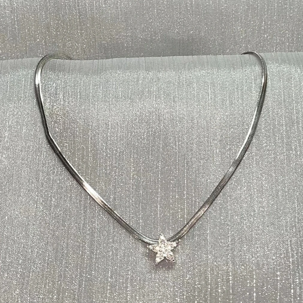 铜合金项链 星星蛇骨链项链女轻奢学生潮酷辣妹简约铜合金锁骨链