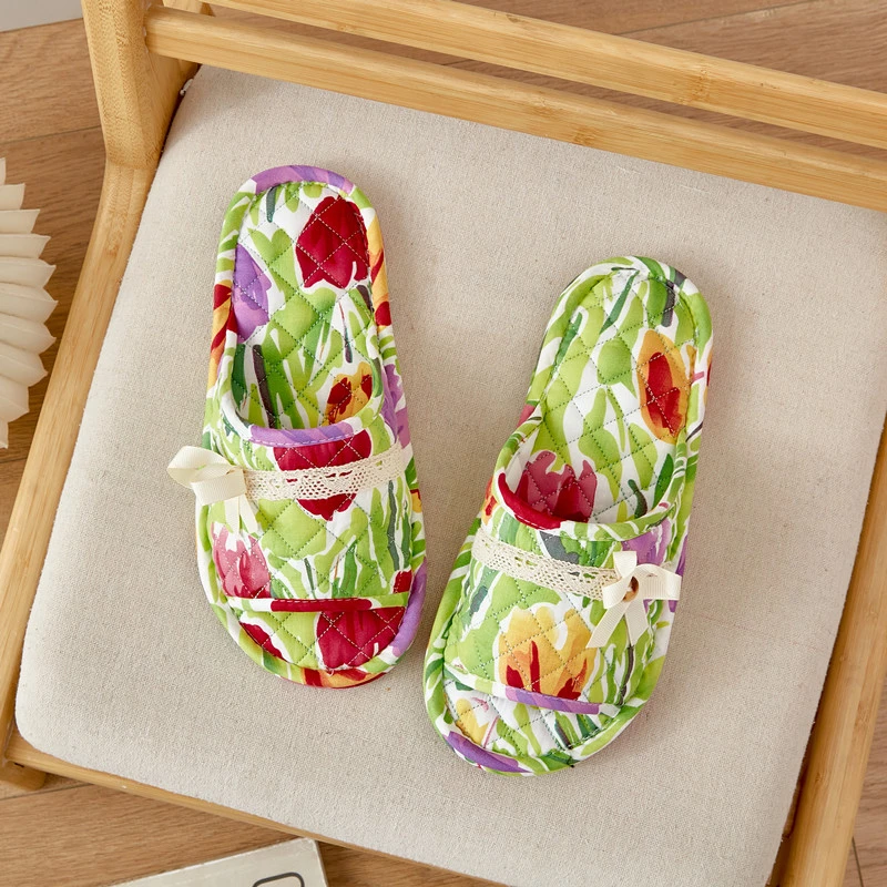 2024家用布底拖鞋男女春夏秋冬居家室内不伤地板静音情侣棉布拖鞋