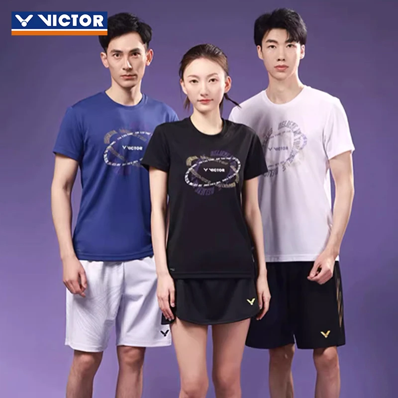 新品victor胜利戴资颖联名款TTY男女针织运动短袖T恤户外35005