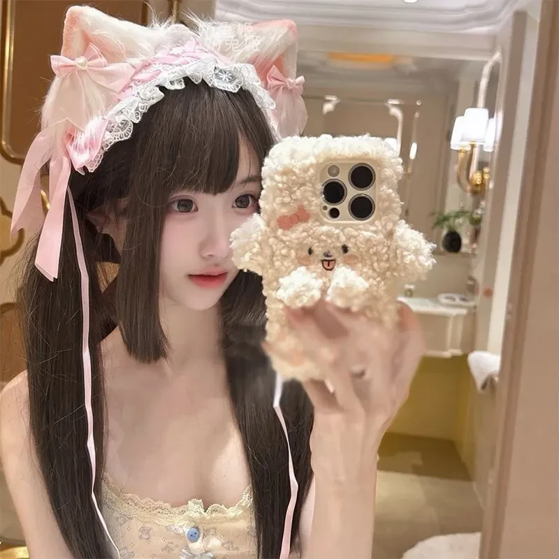 粉色洛丽塔cosplay猫耳朵发箍lolita猫娘兽耳发带KC头饰发夹发带