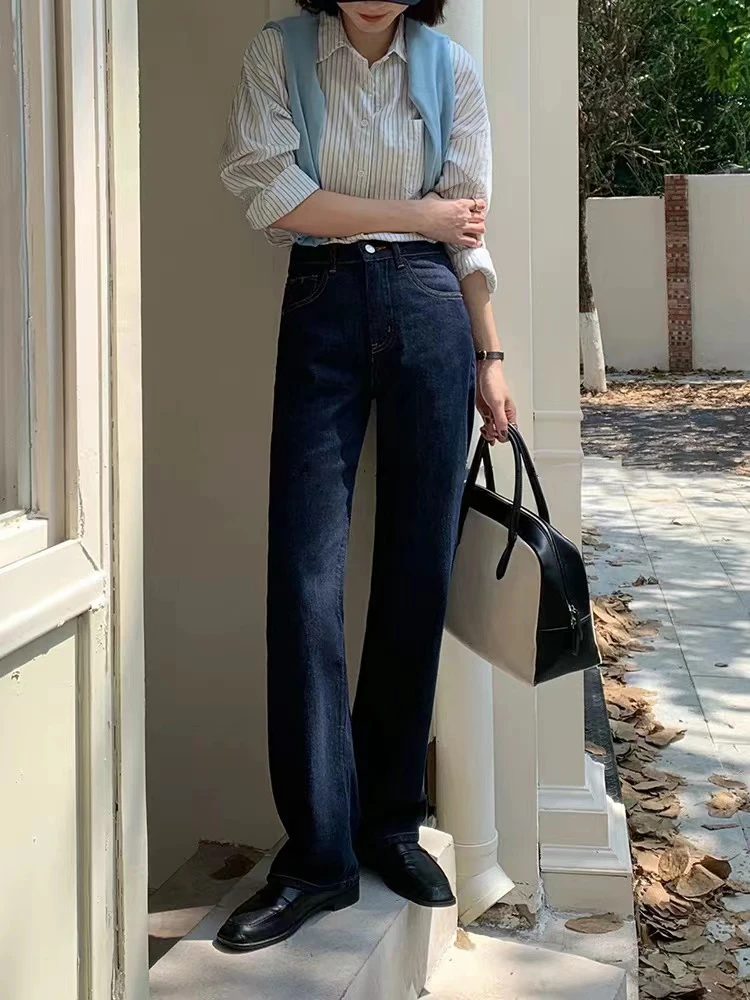 【211】86婷婷MWMA断货王丹宁普洗蓝窄版阔腿牛仔裤花~