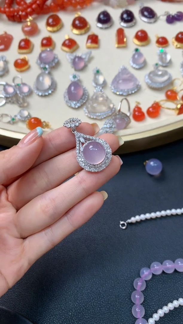 【闪购商品】玛瑙/玉髓吊坠银S925镶嵌B10|350