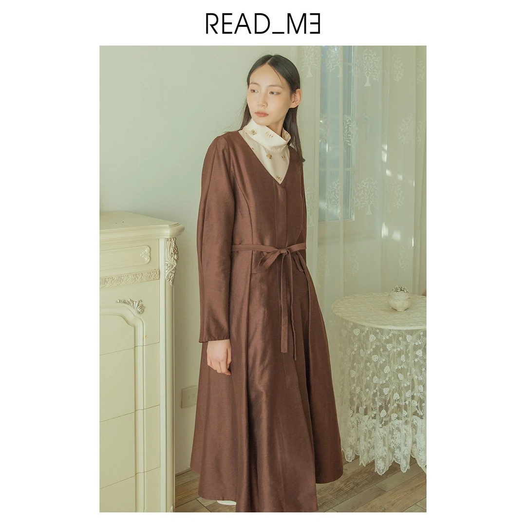 README50505120读我2022春夏修身裙摆式风衣女