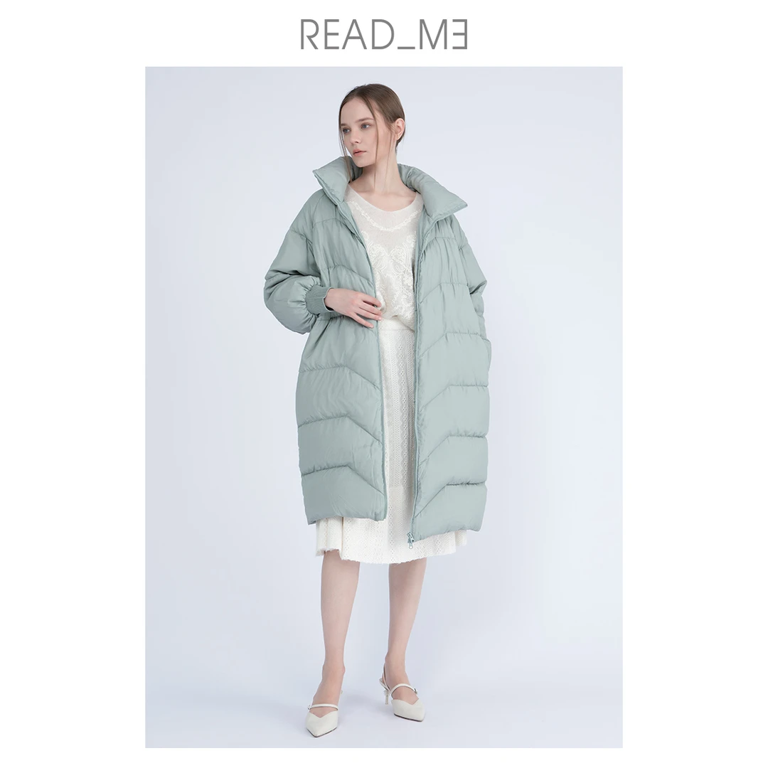 README61402318立领面包服长款羽绒服时尚休闲百搭宽松保暖冬季女