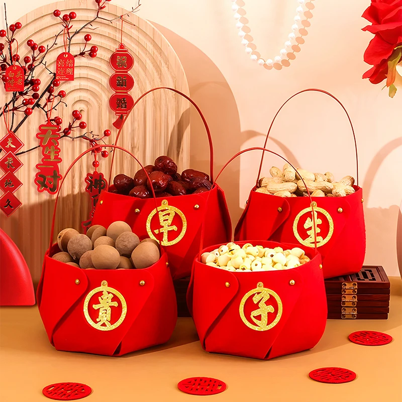 早生贵子提篮床上摆件模具压床摆件干果组合订婚宴摆件结婚用品