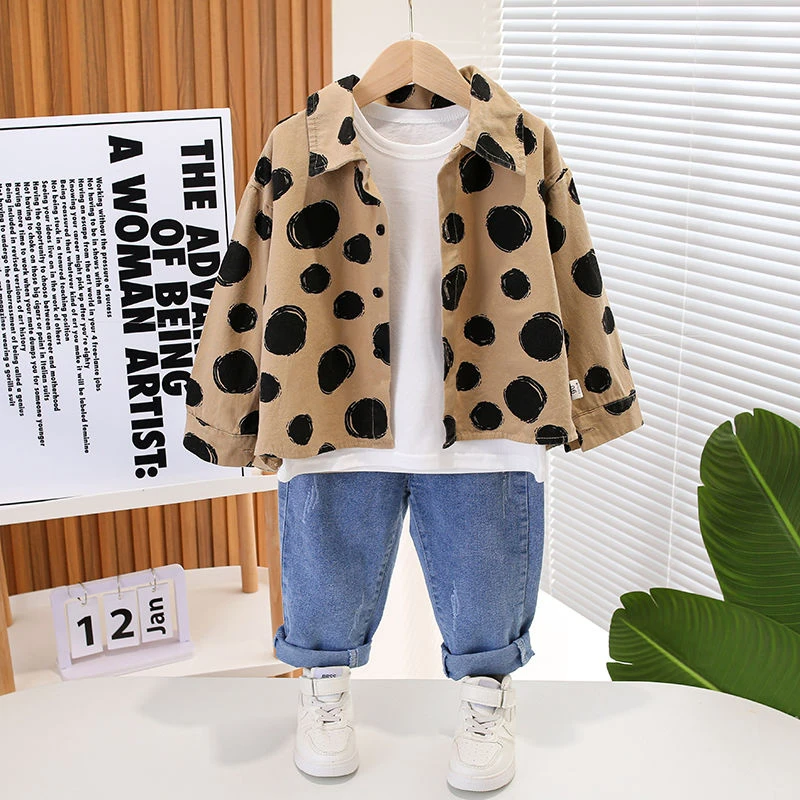 帅气男童ol衬衫2024春秋新款儿童长袖体闲外套衬衣中大童开衫上衣