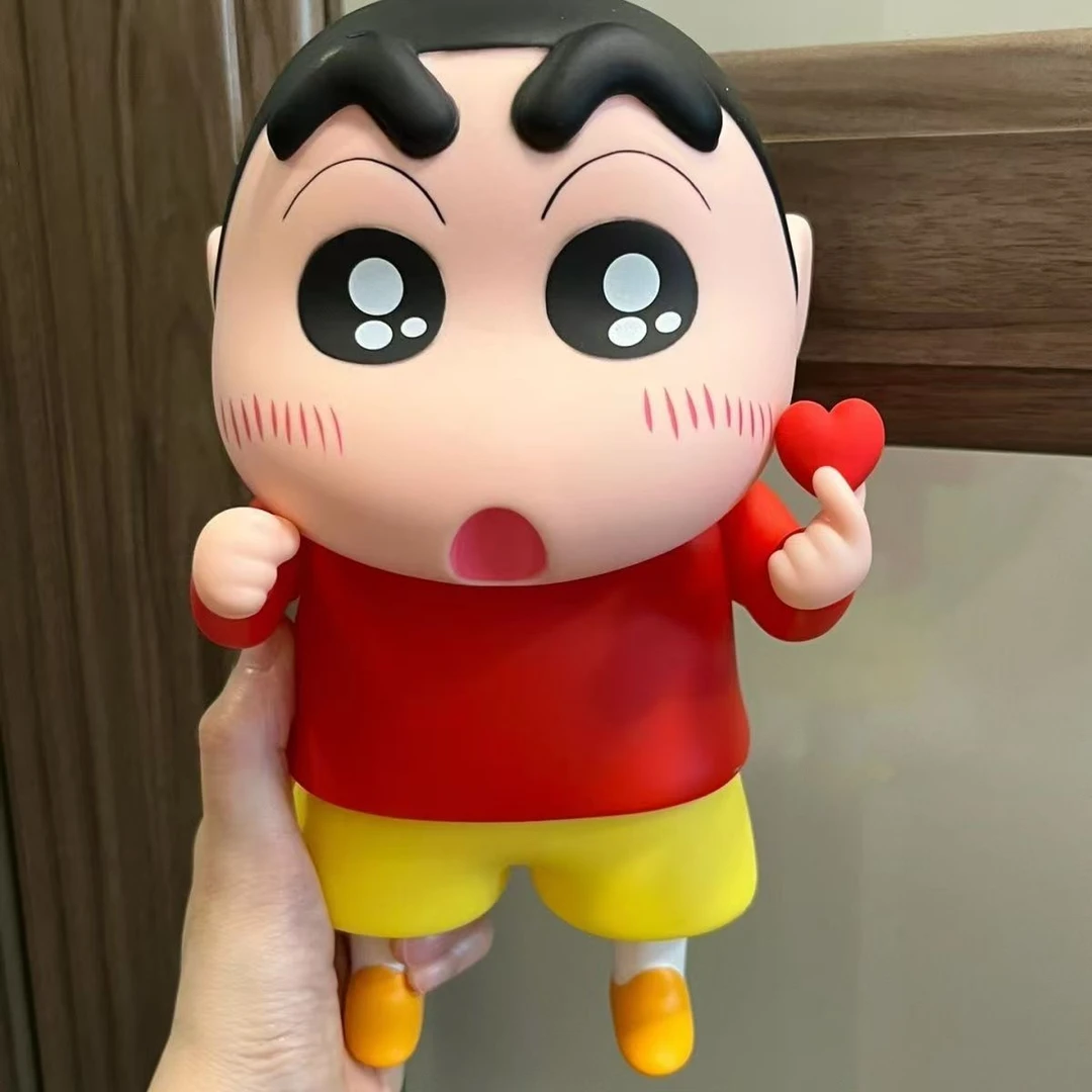 23厘米左右红衣比心1比1手办蜡笔小新小白周边潮玩公仔摆件礼物