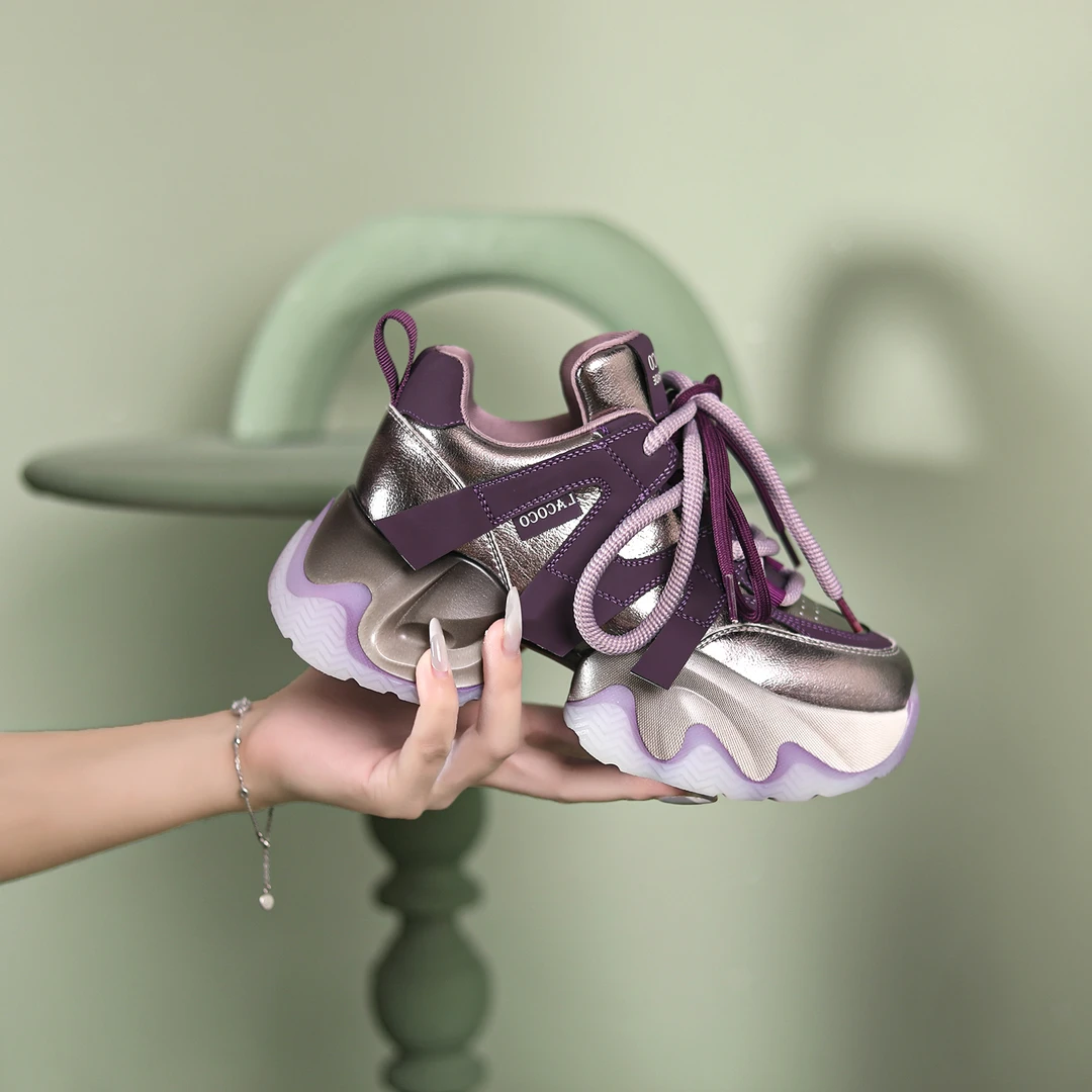 【媛哥福利】●鎏金●增高7cm老爹鞋秋季厚底时尚百搭女休闲鞋503-27