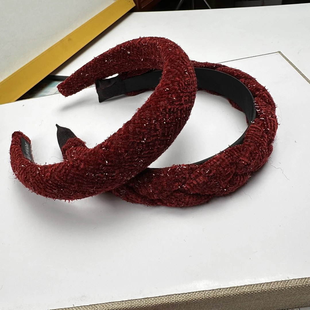 006gld3小香风秋冬新款发箍气质网红时尚百搭复古毛绒丝绒宽边