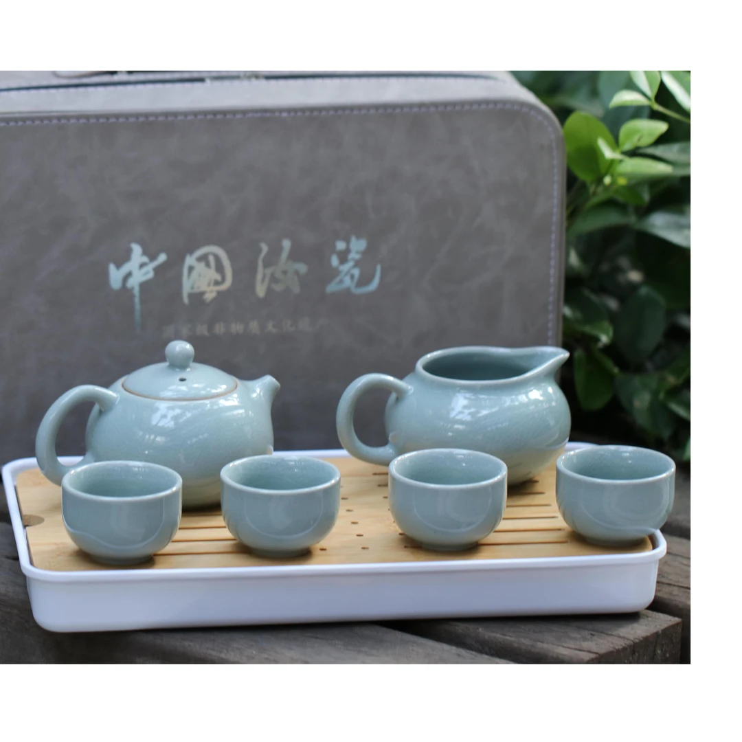汝瓷旅行茶具(西施壶)