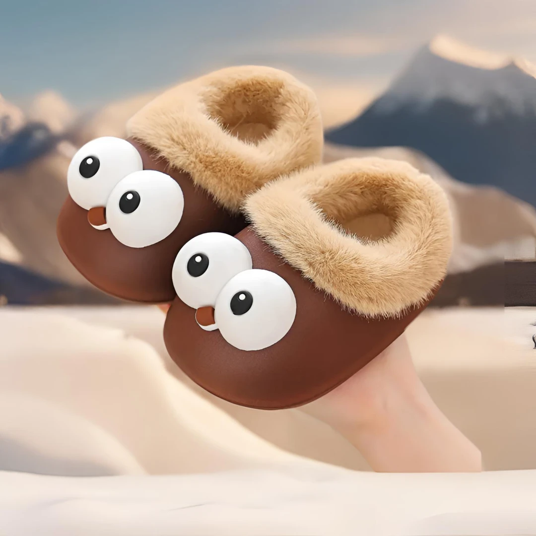 包跟外穿宝宝软底秋冬女雪地靴小童棉鞋平跟毛绒卡通风幼儿女童