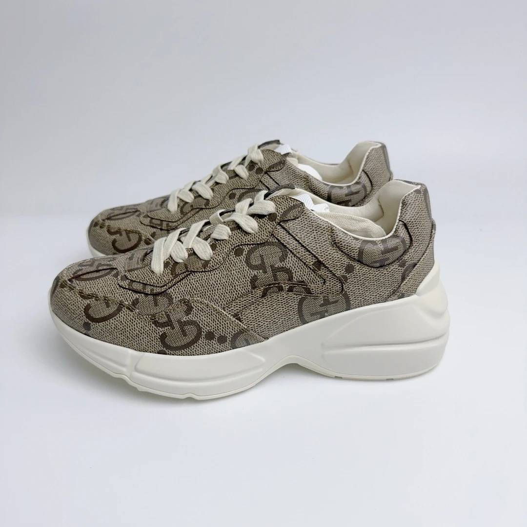 35码/全新/Gucci/古驰 蛇纹满印老爹鞋/ys00185
