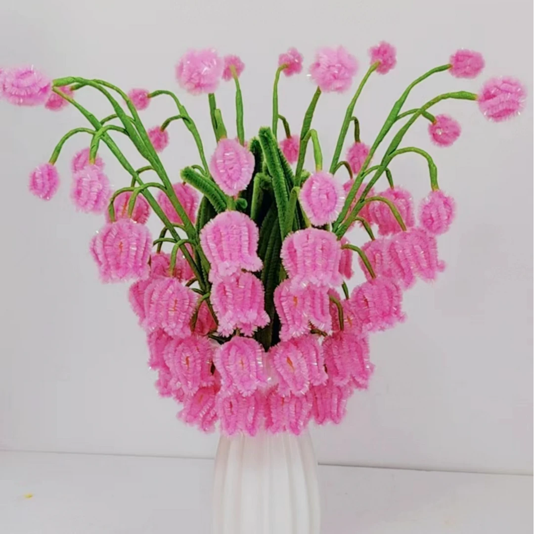 创意手工铃兰花材料包(可做11支不含胶枪花瓶）