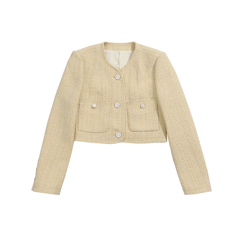 NANA直播9.23胶囊小香短款气质外套Q2207009WT2SW百搭套装时尚